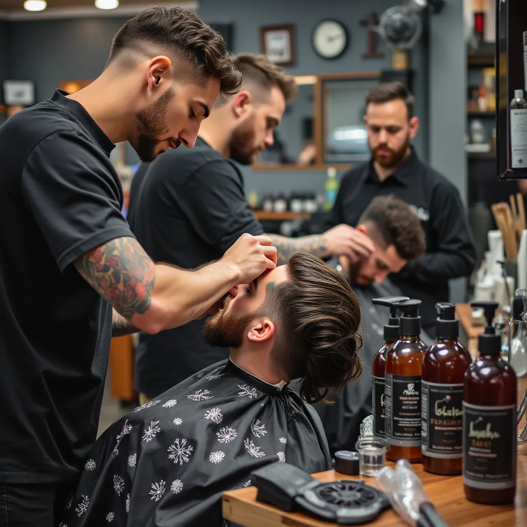 Colaboración barbería con marcas locales
